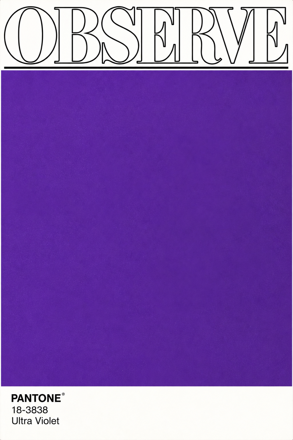 OBSERVE — Ultra Violet cover artwork, issue 01